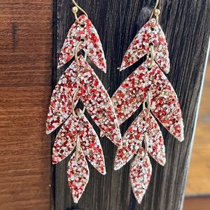 HANDMADE Gorgeous Dangle Glitter earrings!!